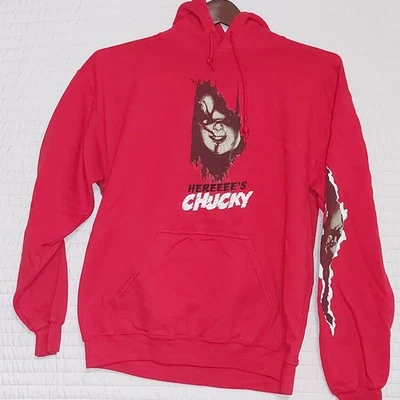 HEREEEE’S CHUCKY Horror Childs Play Sudadera con Capucha SUDADERA Pequeña, Ripple Junction Foto 1 de 4