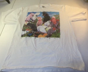 Camisa De Colección Cacatúas Para Hombres Grande Blanca Animales Naturaleza Vida Silvestre Pájaro Años 90 EE. UU. - Imagen 1 de 8