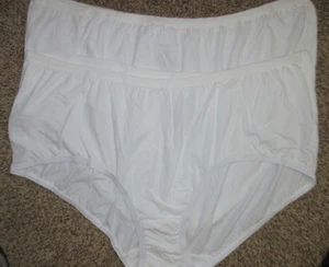 COMFORT CHOICE ladies LEG FULL CUT 100% COTTON BRIEF WHITE panties sz 13 / 6X - Picture 1 of 4