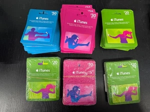 Apple iTunes cards x 80 and silhouette 2011 x 143 - collectable NO VALUE - Picture 1 of 9