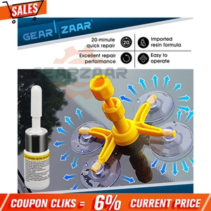 Auto Glass Windshield Repair Tool Kit Fix Car Wind Glass Windscreen Chip Lnhfpza - Picture 1 of 13