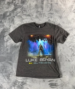 Luke Bryan Kill the Lights Tour T-Shirt Mens Small Gray Country Music Concert Te - Picture 1 of 6