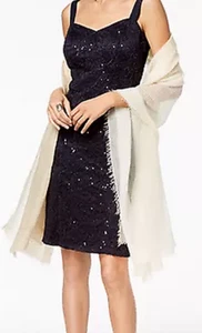 International Concepts Colorblocked Pleated Evening Wrap, One Size - Picture 1 of 1