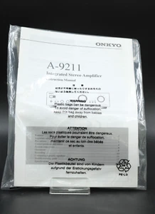 Original Onkyo A-9211 Integrated Stereo Amplifier Bedienungsanleitung Vintage - Bild 1 von 2