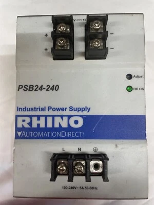 RHINO PSB24-240 Industrial Power Supply  Input:100/240VAC 3.5A /24V 10A (30416) Foto 1 de 4