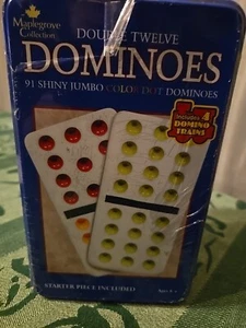 Dominoes Game New Double Twelves Maplegrove Collection Shiney Color Inc 4 Trains - Picture 1 of 3