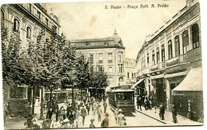 BRASIL (Y586) 1913 Postal S.PAULO sello que falta en ITALIA - Imagen 1 de 2
