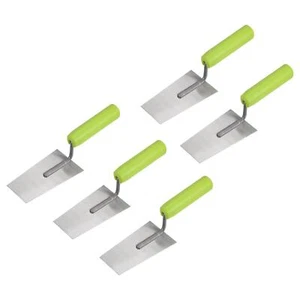 5pcs Plat Maçonnerie Truelle 5.1"x2.9" Carbone Panneau Caoutchouc Poignée - Photo 1 sur 5