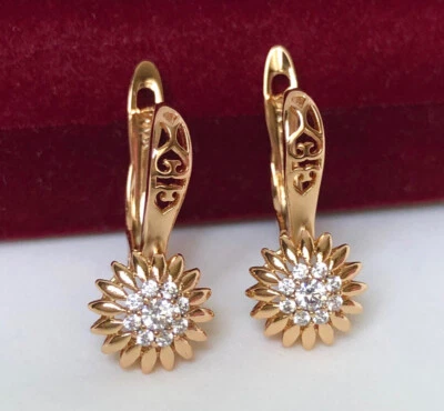 Ohrringe Herz Creolen mit Zirkonia Kristallen 750er Gold 18K vergoldet Neu - Bild 1 von 4