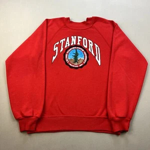 Vintage Stanford University Sweatshirt Youth Large Red College Cardinal USA 80s - Picture 1 of 10