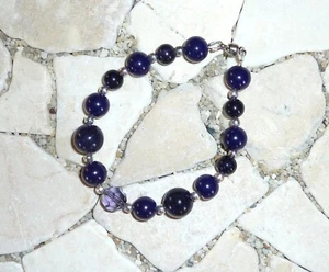 ★ Hágalo usted mismo ★ Pulsera ★ morado oscuro y plata ★ - Imagen 1 de 2