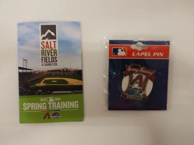  2020 AZ Diamondbacks Spring Training Salt River Fields lapel pin MLB + Schedule - Image 1 of 3
