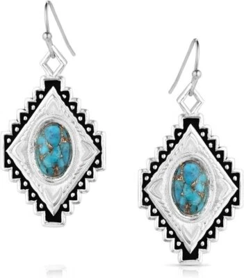 Серьги с бирюзой Montana Silversmiths Diamond of the West - ER5661 - Изображение 1 из 4