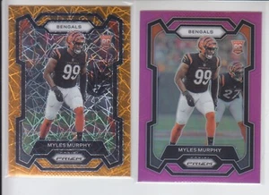 2 - 2023 Prizm MYLES MURPHY RC Orange Lazer + Pink Bengals #320 - Bild 1 von 2