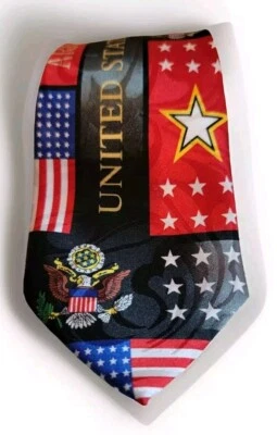 Corbata Para Hombre Rara Steven Harris EE. UU. Ejército Bandera Estrellas  Foto 1 de 4