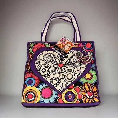 Brighton Love Groove II Canvas Tote Bag Multicolor Women's NEW - Image 1 of 4