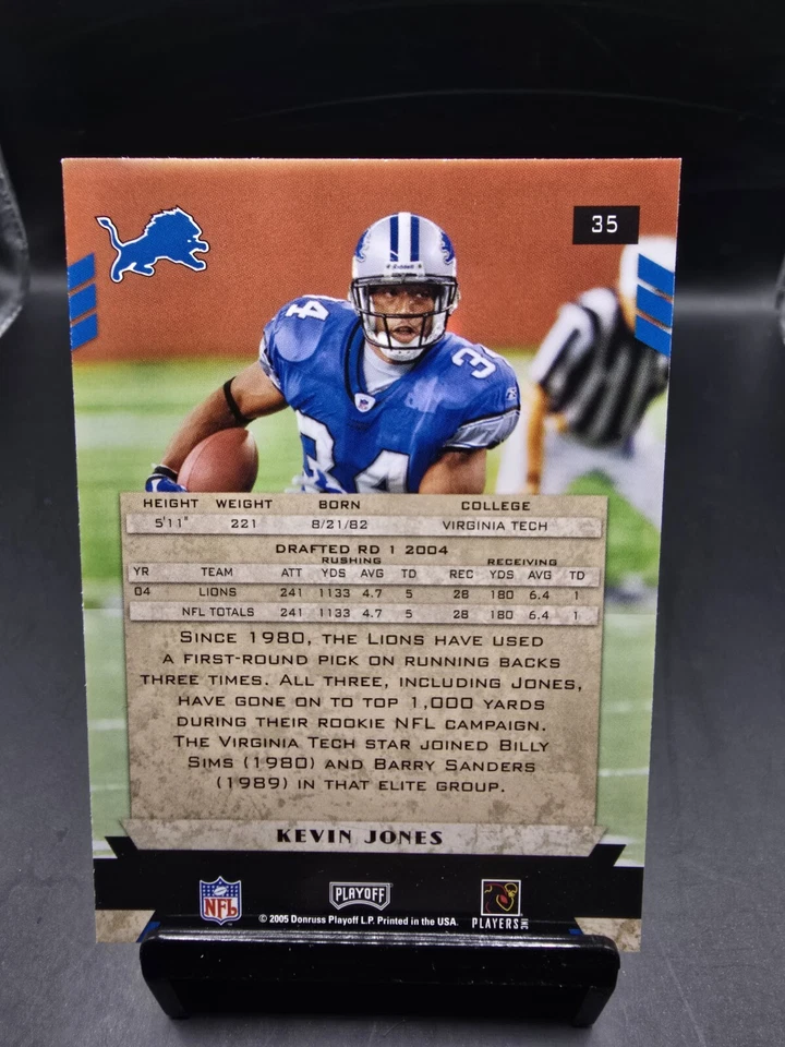 2005 Playoff Honors Kevin Jones #35 - Detroit Lions  - Image 1 of 1