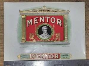 ADVERTISING Label Cigar Inner Mentor Schaefer Dayton Ohio - Picture 1 of 1