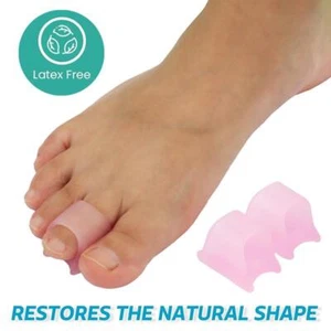 Hammertoe Corrector Gel Toe Splints Straightener for Bent Curled Toes Relief - Picture 1 of 25