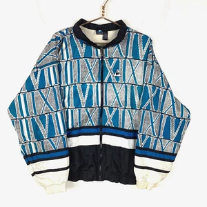 Giacca a vento vintage Le Coq Sportif taglia grande multicolore full zip - Foto 1 di 3