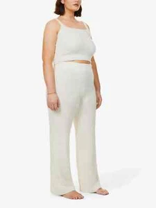 SKIMS Women's Cozy boucle knitted pants - Colour: Bone, L/XL - Picture 1 of 6