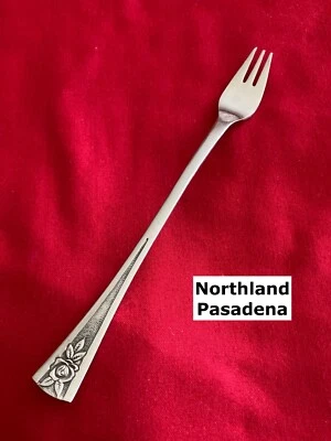 Northland PASADENA Cocktail Seafood Fork 6 1/8" Stainless Steel Flatware Foto 1 de 4