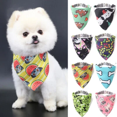 Pet Dog Collar Dog Bib Cat Dog Scarf Cat Saliva Towel Adjustable Washable & - Image 1 of 4