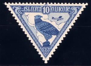 Iceland, C3, 10 Aur, Air Post , MH OG - Picture 1 of 2