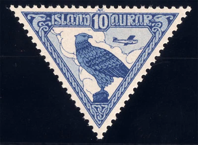 Iceland, C3, 10 Aur, Air Post , MH OG - Image 1 of 2