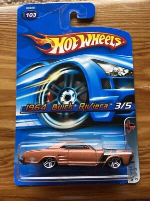 2005 (1) Hot Wheels #103 Muscle Mania 1964 BUICK RIVIERA Copper w/Chrome 5 Sp - Image 1 of 3