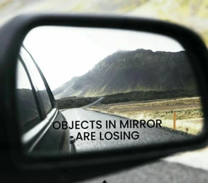 Objects In Mirror Are Losing Stickers 109mm Rally Race Car Window Decal - Picture 1 of 2