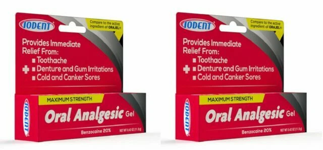 Iodent MAXIMUM Strength Benzocaine 20% Oral Analgesic Gel