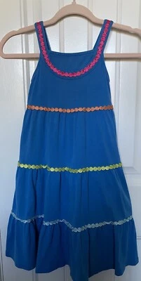 GYMBOREE Dress 6 Rainbow Cabana Line, Tiered With Trim Size 6 - Image 1 of 4