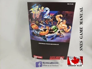 MANUAL SNES - FINAL FIGHT 2 - Instrukcja Super Nintendo "Replacement" - Zdjęcie 1 z 6