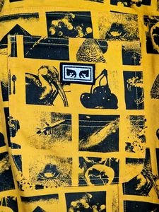 Obey " Chaos Carpenter Work Pant All Over Print " Hose Yellow Energy 32 RAR - Bild 1 von 14