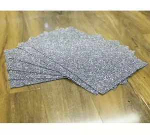 Juego de seis tapetes de colocación de diamantes triturados de plata, mesa de comedor, decoración del hogar, regalo - Imagen 1 de 1