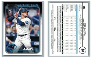 2024 TOPPS RC 144 JACOB AMAYA MARLINS QUANTITY - Picture 1 of 1