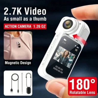 2.7K MINI WIFI Action Camera Thumb Sport DV POV Portable Bike Body Camcorder S70 - Image 1 of 4