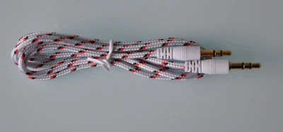 Cable trenzado de tela estéreo macho audio aux 3,5 mm PARA APPLE IPHONE 6 5 4S IPOD 7 Foto 1 de 4