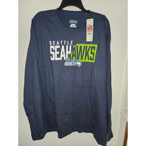 NFL Apparel Men's Seattle Seahawks Navy Cotton Longsleeve 2XL NWT - Picture 1 of 5