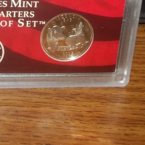 2004 S SILVER PROOF WISCONSIN STATE QUARTER 90% SILVER FREE SHIP - Image 1 of 1