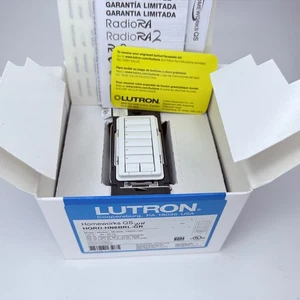 Lutron Homeworks QS HQRD-HN6BRL-WH Hybrid 6 Button Keypad - White - NEW - Picture 1 of 3