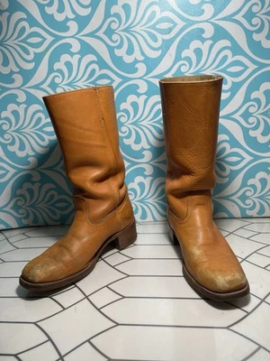 Botas Frye Campus Mujer 11 D Marrón Claro Puntera Cuadrada 14L Foto 1 de 4
