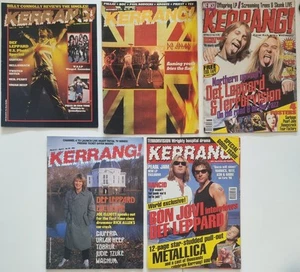 DEF LEPPARD Kerrang! X 5 1983-1996 #45/#56/#90/#600/#623 + Posters - Picture 1 of 10