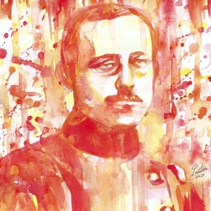 MAX STIRNER retrato acuarela - PÓSTER - ¡varios tamaños! escritor pintura impresión - Imagen 1 de 7