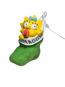Die SIMPSONS Maggie wartet auf Santa Carlton Karten Ornament - Bild 1 von 3