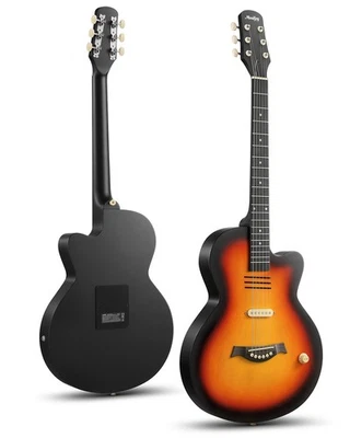 Moukey BCC-100 Acoustic Electric Guitar + Gig Bag S Pickup Volume Knob Sunburst - Image 1 of 4