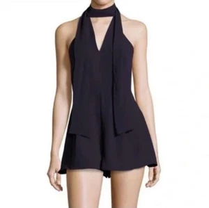 C/MEO COLLECTIVE Love Burns Playsuit Black Romper Size M - Picture 1 of 5