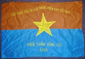 Tet Offensive 1968 - VC Flag - Vung Tau - NLF - Viet Cong - Vietnam War - F.b - Picture 1 of 6