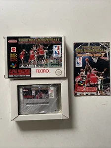 TECMO Super NBA Basketball (Super Nintendo, 1993) CIB w/ Manual!! SNES - Picture 1 of 15